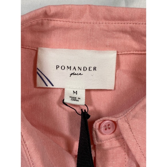 POMANDER place Pink Adair Boyfriend Shirt Long Sleeve Tuckernuck Size M - Picture 6 of 13
